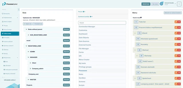 function menu creator